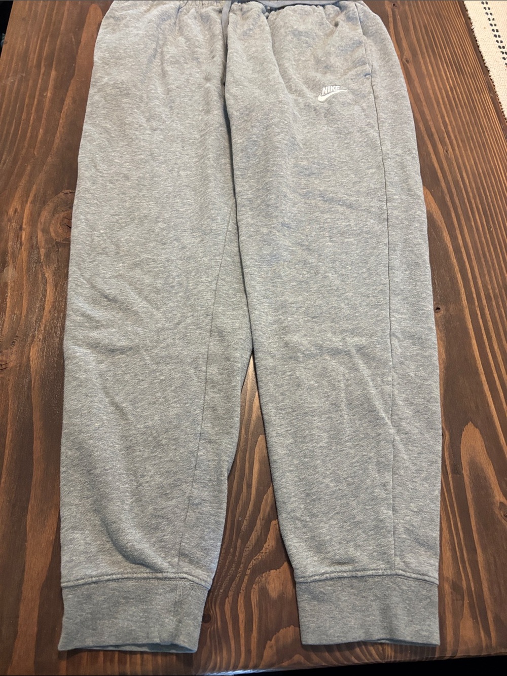 Nike Kids Light Gray Fleece Joggers